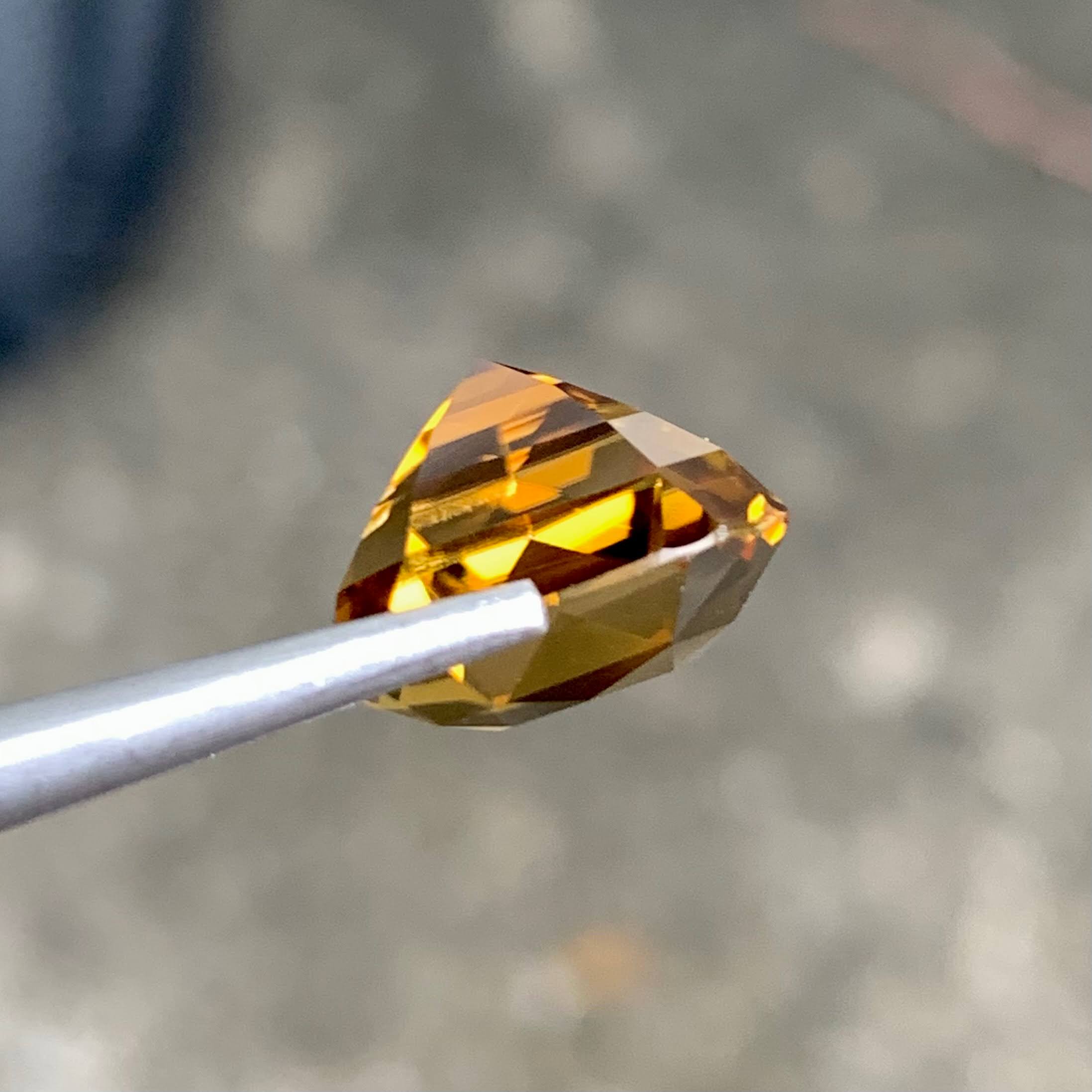 8.26 Carats Neon Yellow Canary Tourmaline Cushion Modified Brilliant Cut African Gemstone