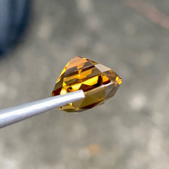 8.26 Carats Neon Yellow Canary Tourmaline Cushion Modified Brilliant Cut African Gemstone