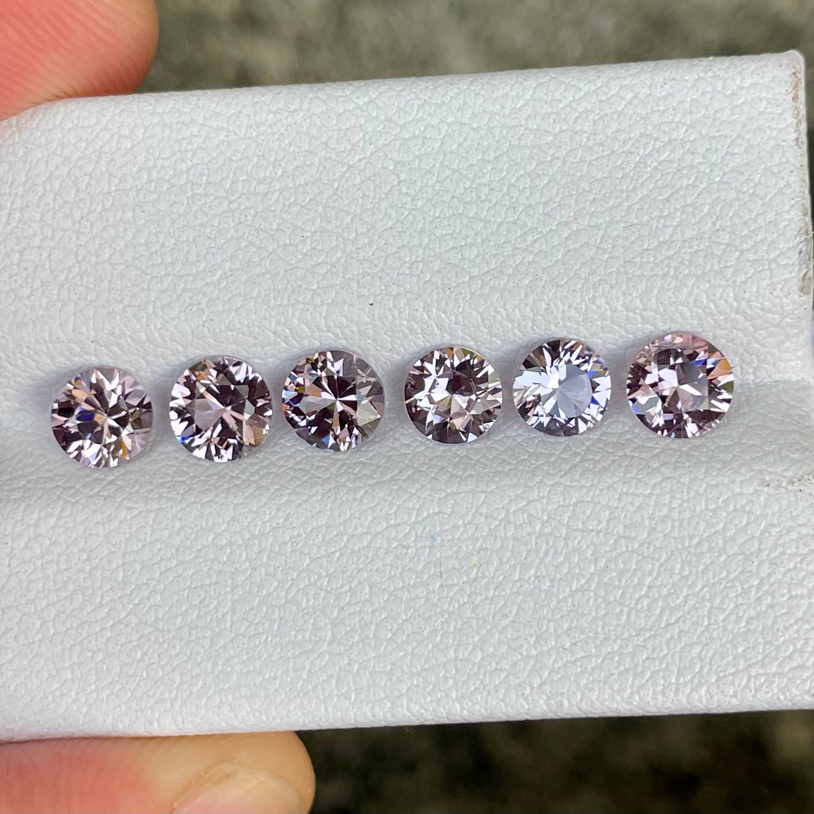 3.51 carats 6 Piece Pink Spinel Lot