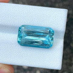 11.20ct Deep Blue Aquamarine Cushion Cut