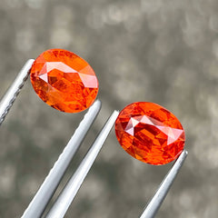 3.17 Ct Fanta Spessartite Garnet Pair Oval
