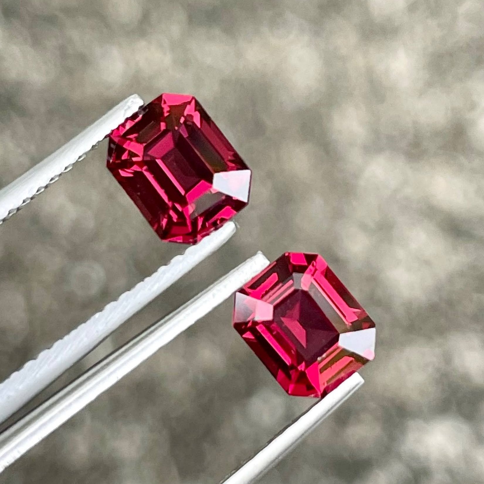 2.40 Carats Red Spinel Stone Pair Gems