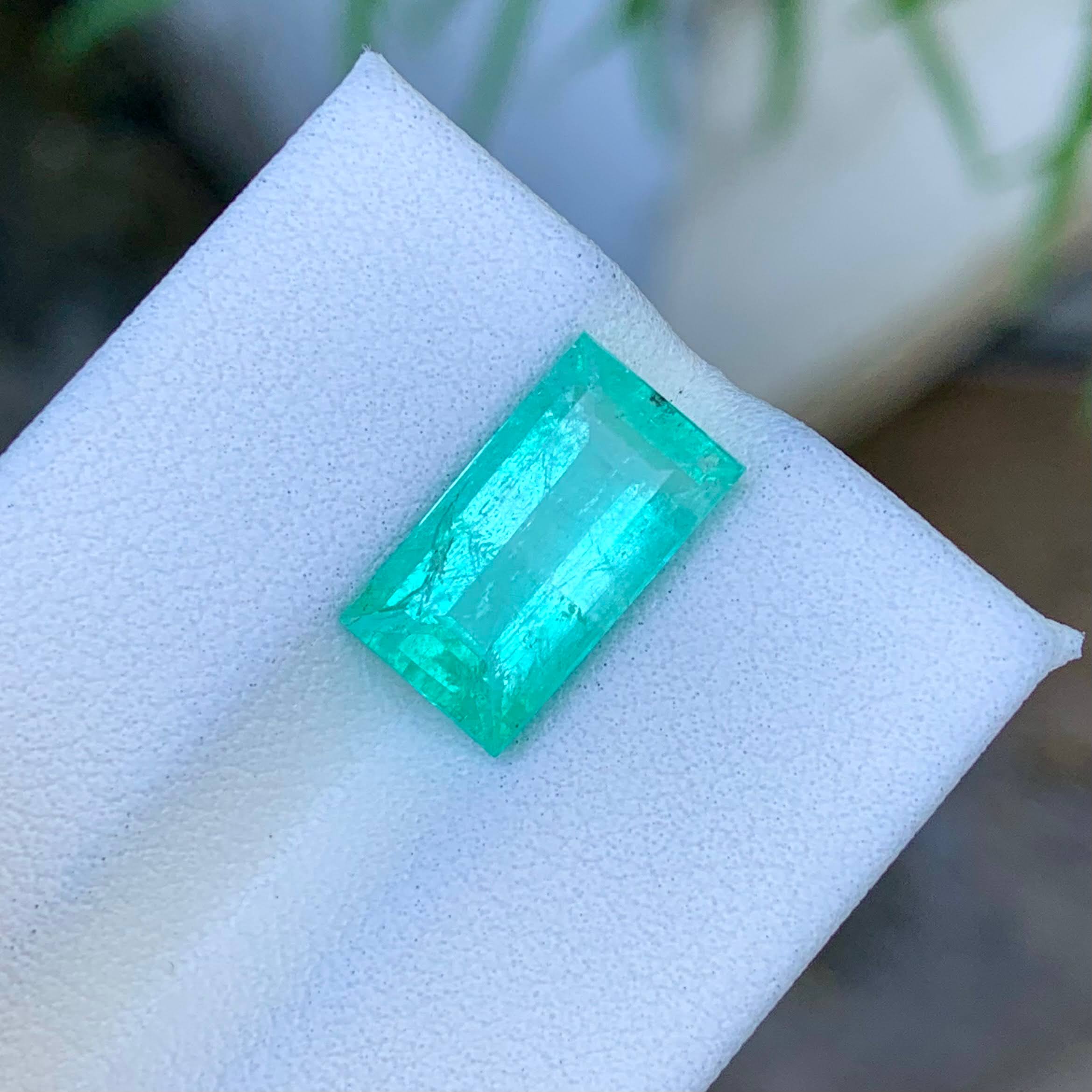 4.07ct Panjshir Emerald Baguette Cut