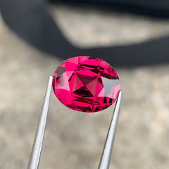 6.77ct Rose Pink Garnet Oval Cut 