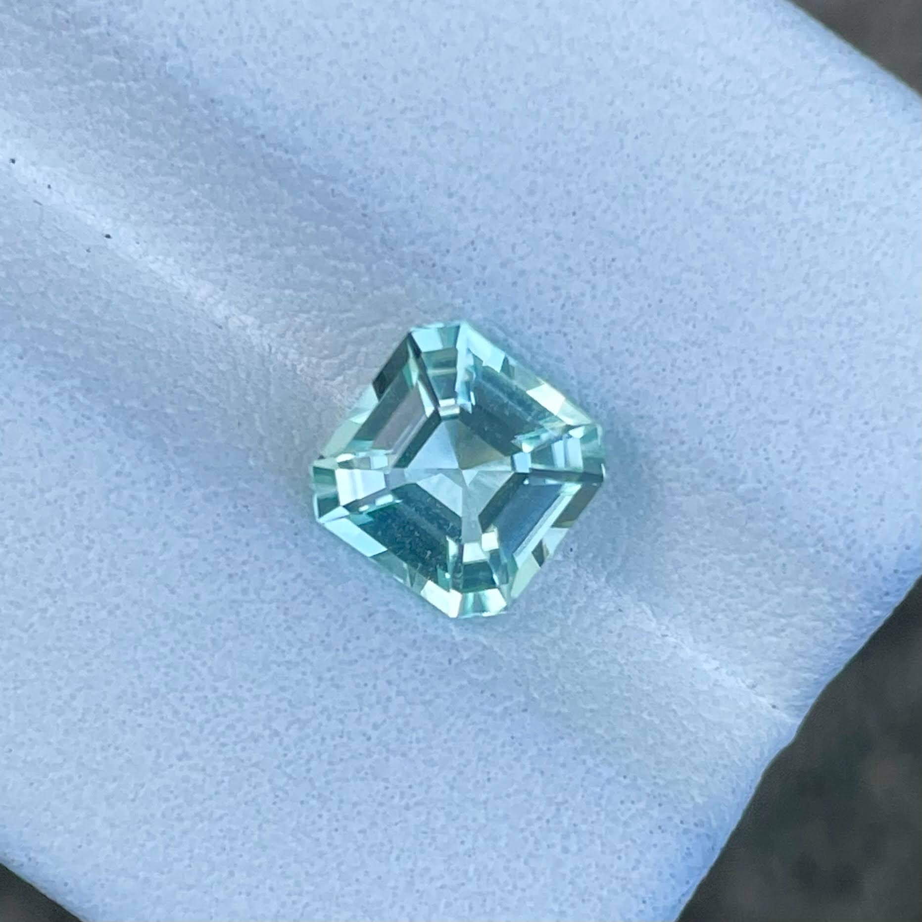 1.78ct Seafoam Tourmaline Asscher Cut 