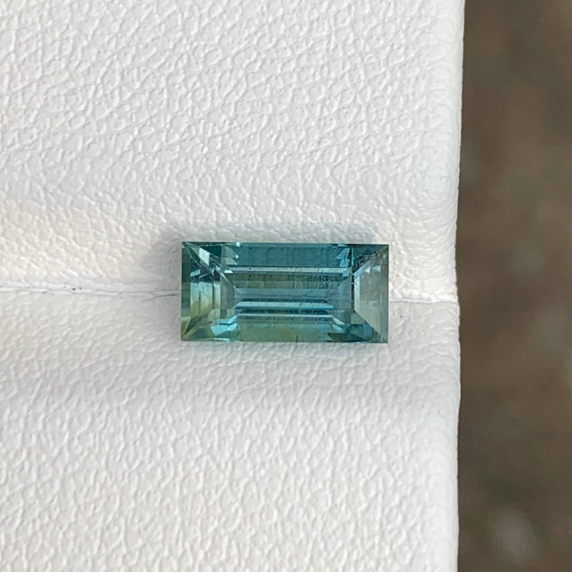 1.18ct Deep Blue Aquamarine Baguette Cut
