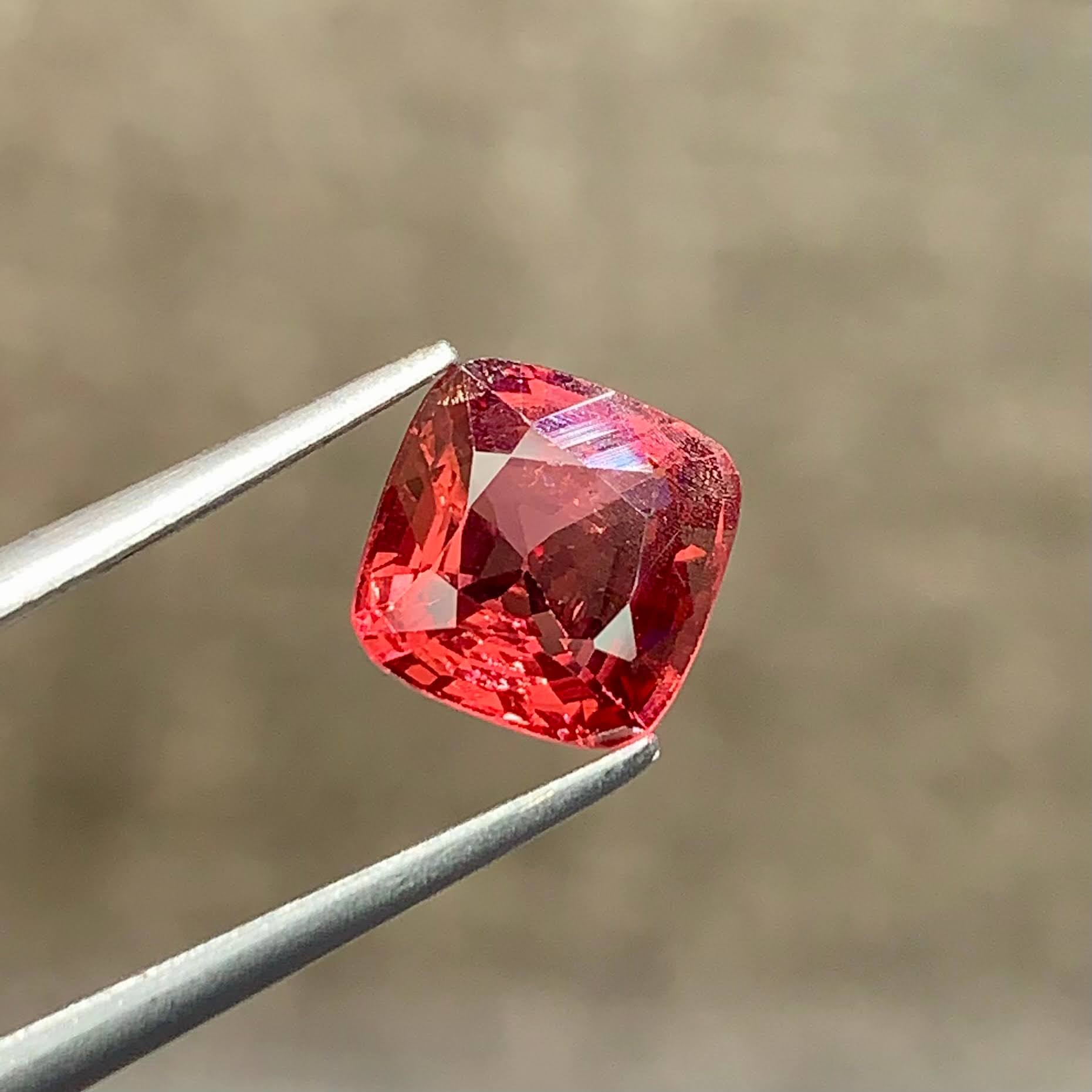 1.89Ct Burmese Orange Spinel Cushion Cut