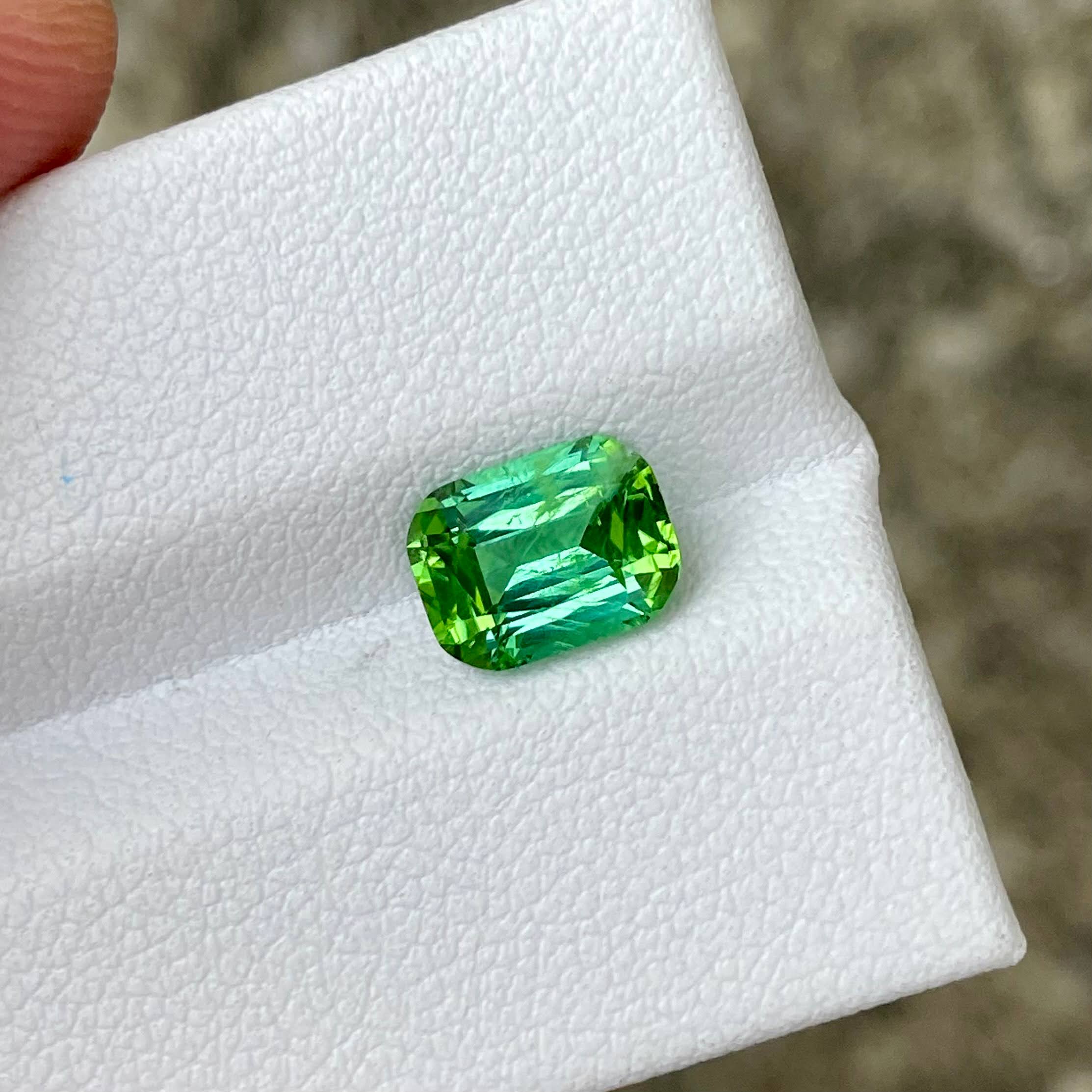 1.71 Carat Mint Green Tourmaline Stone