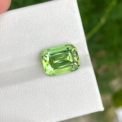 7.55 Carats Peridot Stone Cushion Cut