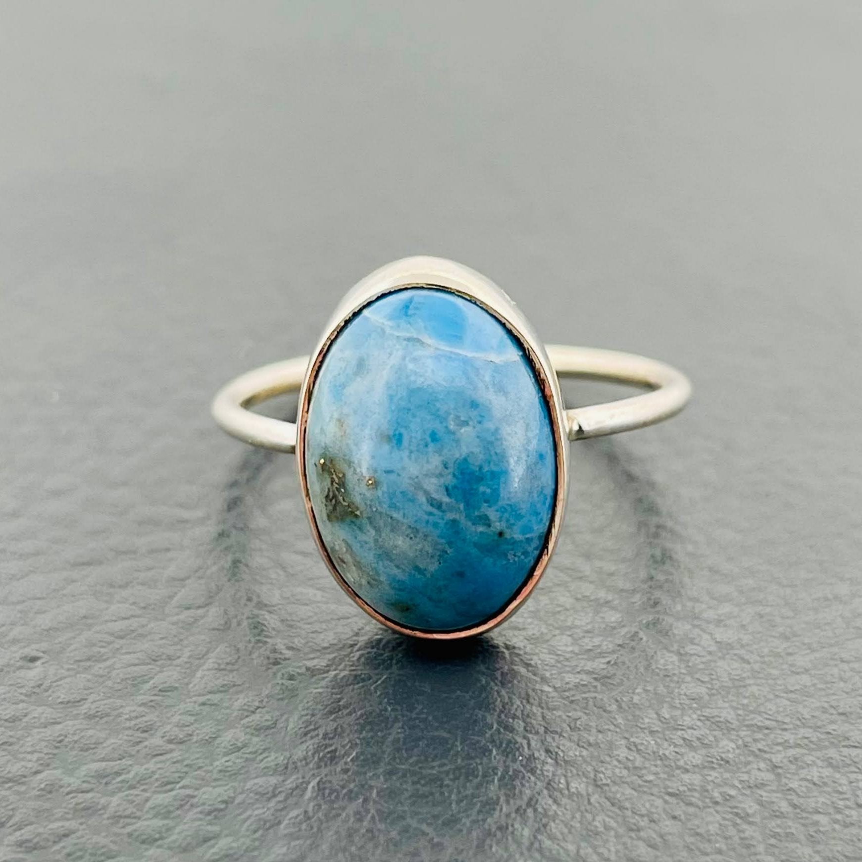 Handmade Lazurite Stone Silver Ring