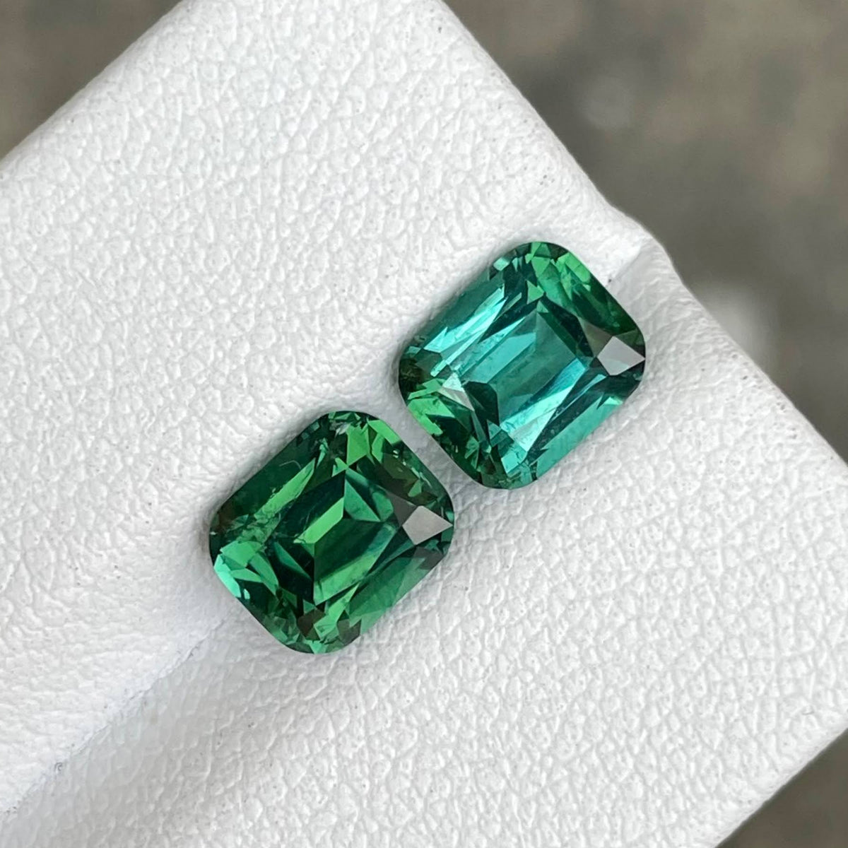 3.57 carat Bluish Green Tourmaline Pair