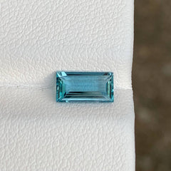 0.84ct Intense Blue Aquamarine Baguette Cut