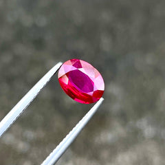 2.02 Carat No Heat Ruby Stone Oval Cut 