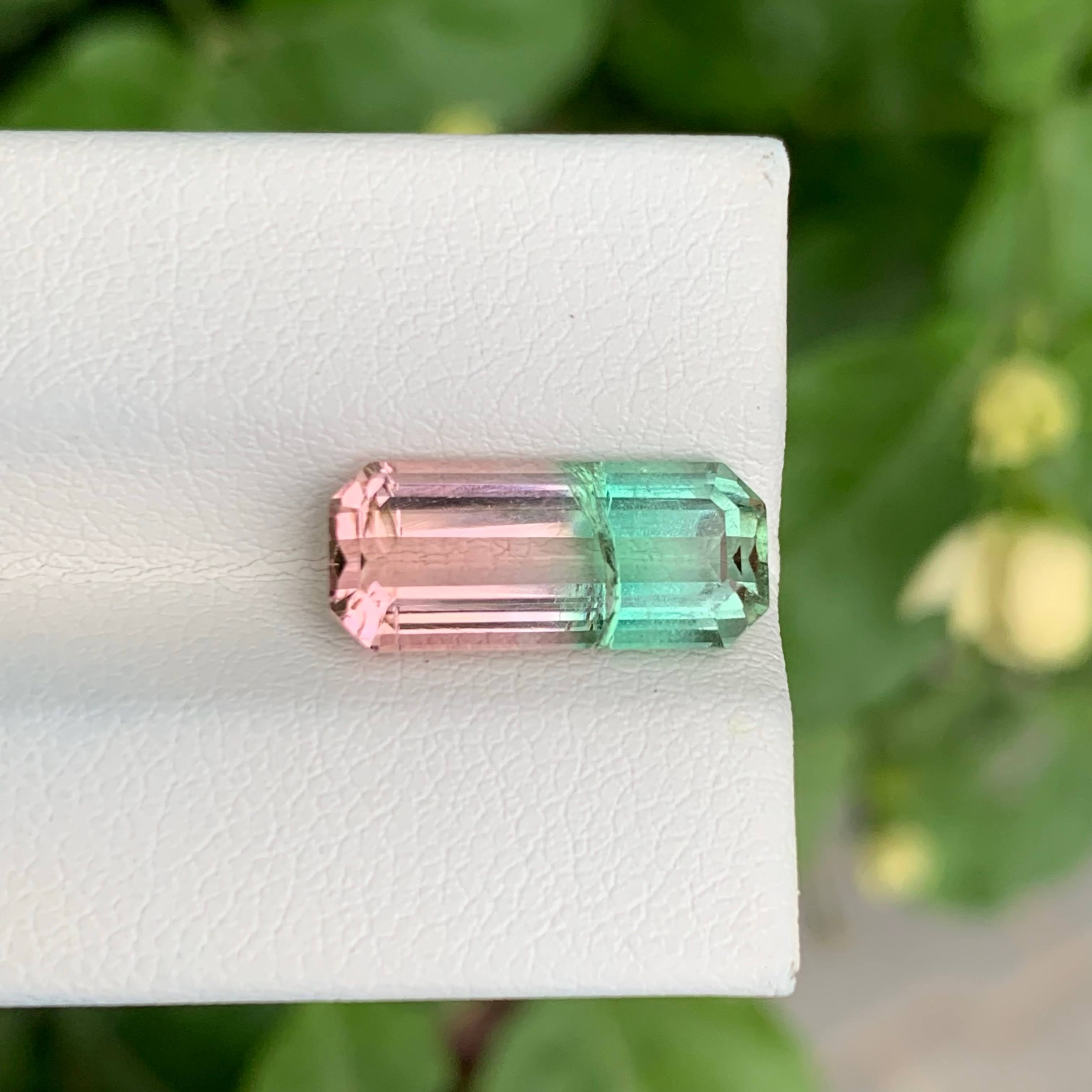4.55 Carats Bi Color Tourmaline Stone