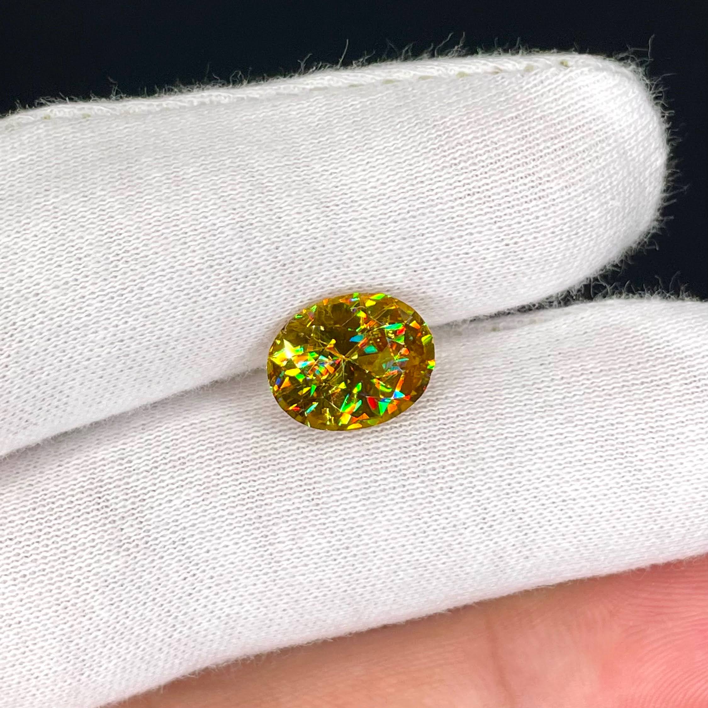 4.95 Carats Oval Cut Sphene Gemstone