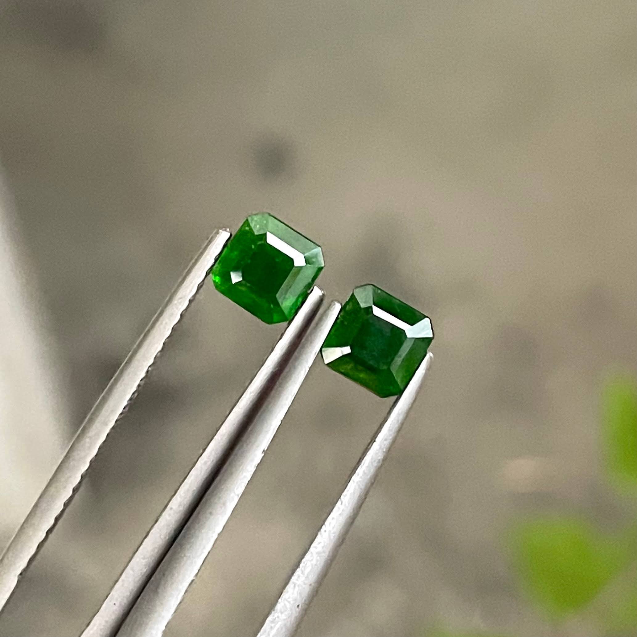 1.72 Carats Demantoid Garnet Pair