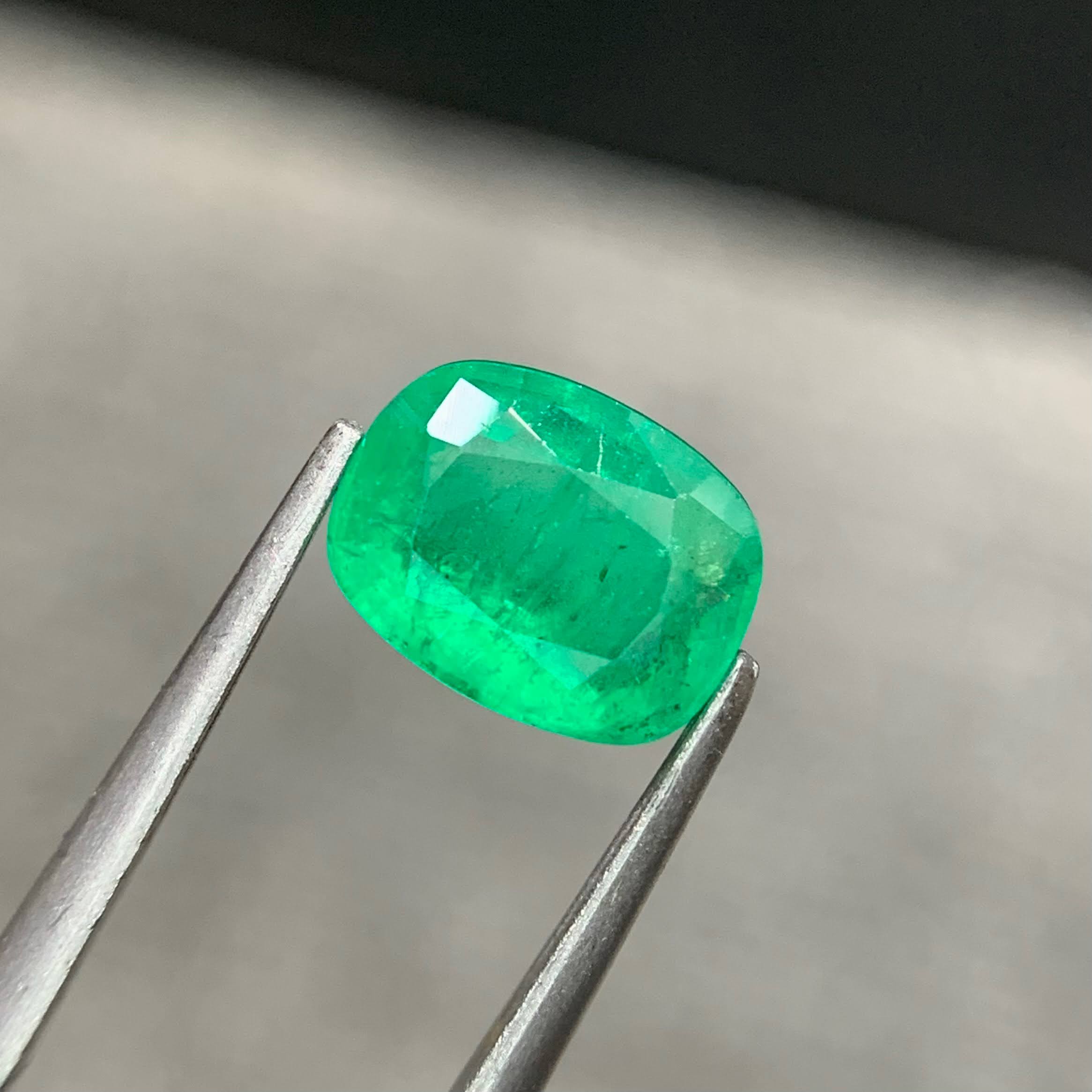  1.35ct Natural Zambian Emerald Cushion Cut