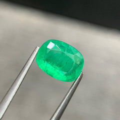  1.35ct Natural Zambian Emerald Cushion Cut