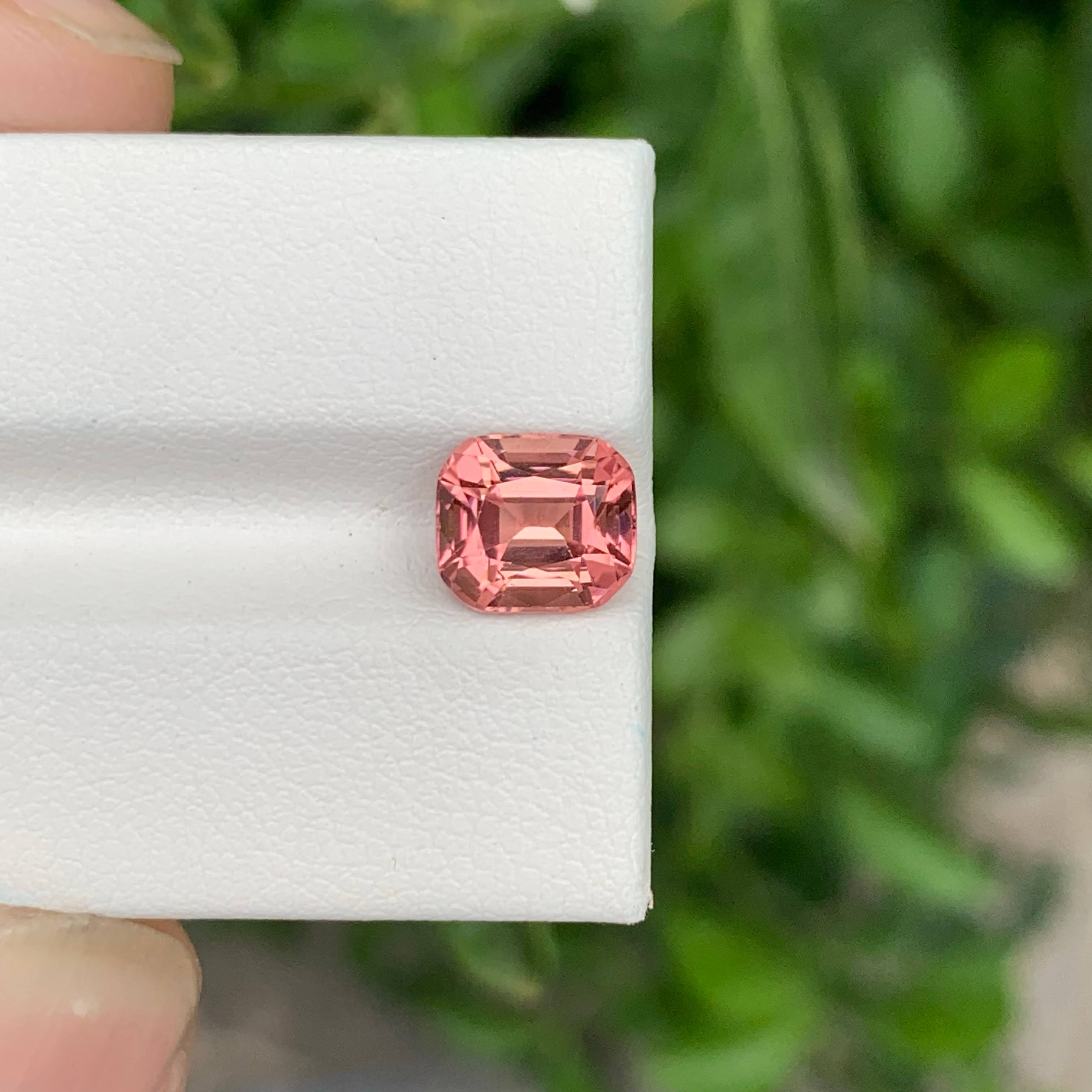 1.90 Carat Pink Tourmaline Cushion Gem