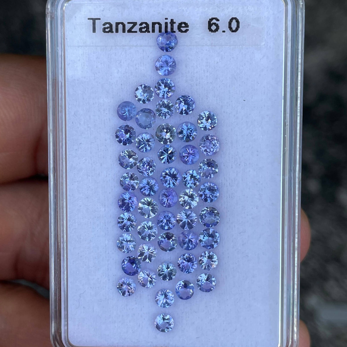 6 Carats Tanzanite Lot 48 Piece Round