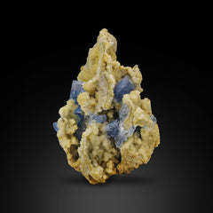 Celestite Cluster with Calcite Matrix