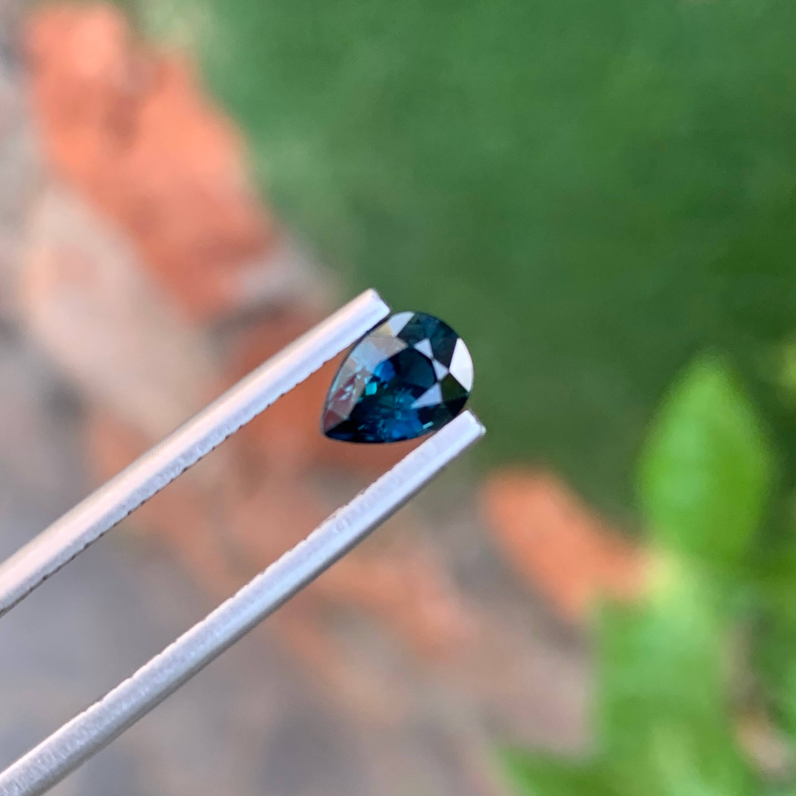 1.45 Carats Blue Sapphire Pear Cut Gem