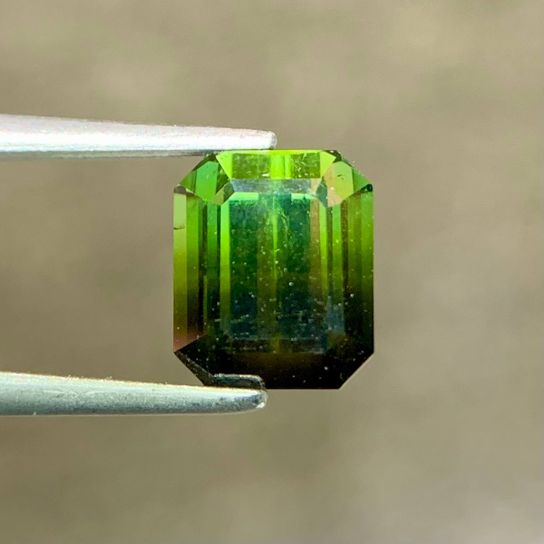 1.87 Ct Natural Bicolor Tourmaline Emerald Cut