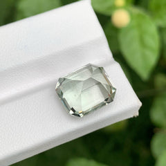 Greenish Amethyst 9.25 Carat Emerald Cut
