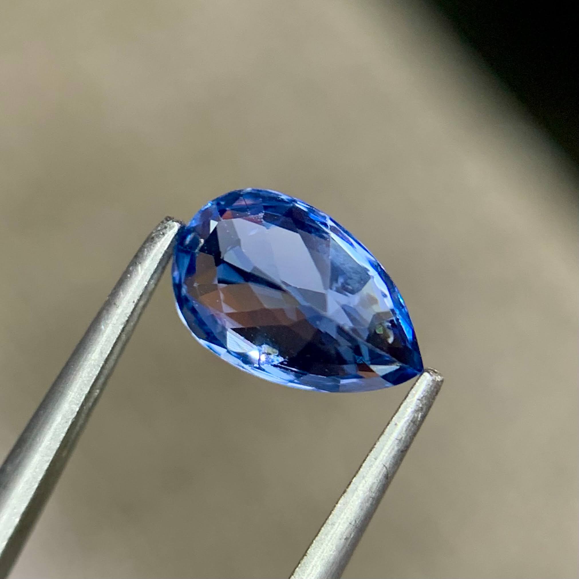 1.04 Ct Certified Cobalt Blue Spinel Pear