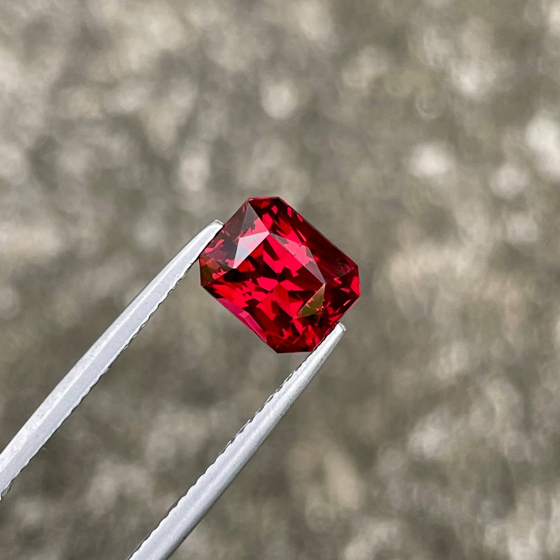 3.71 Carats Red Garnet