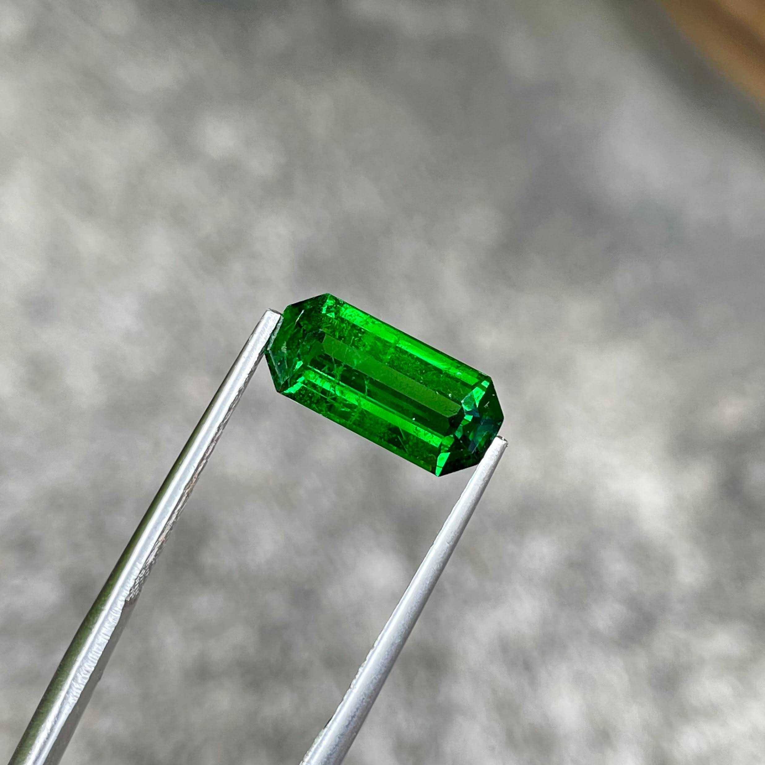 2.96 Carats Green Tsavorite Garnet Gem