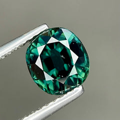 1.81 Ct Green Teal Sapphire Cushion Cut