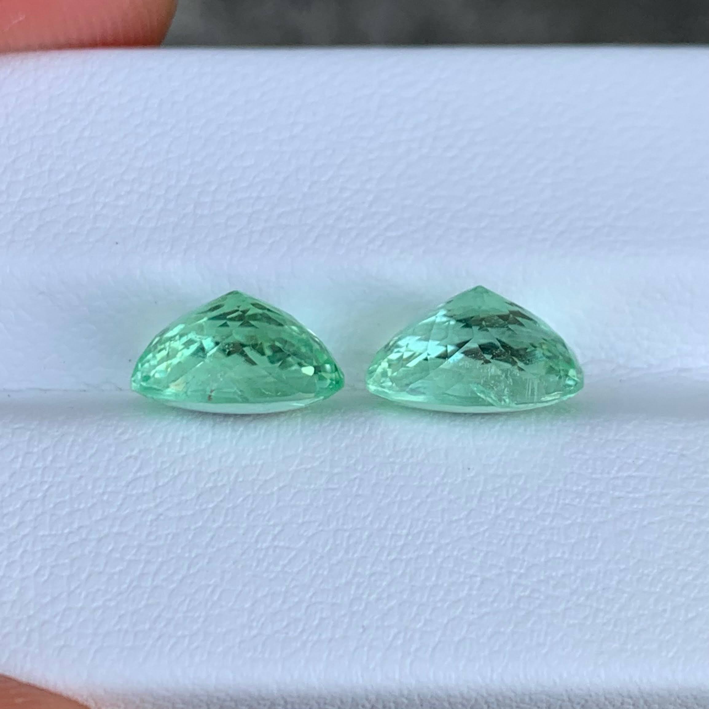Certified Paraiba Tourmaline Pair 5.78Ct