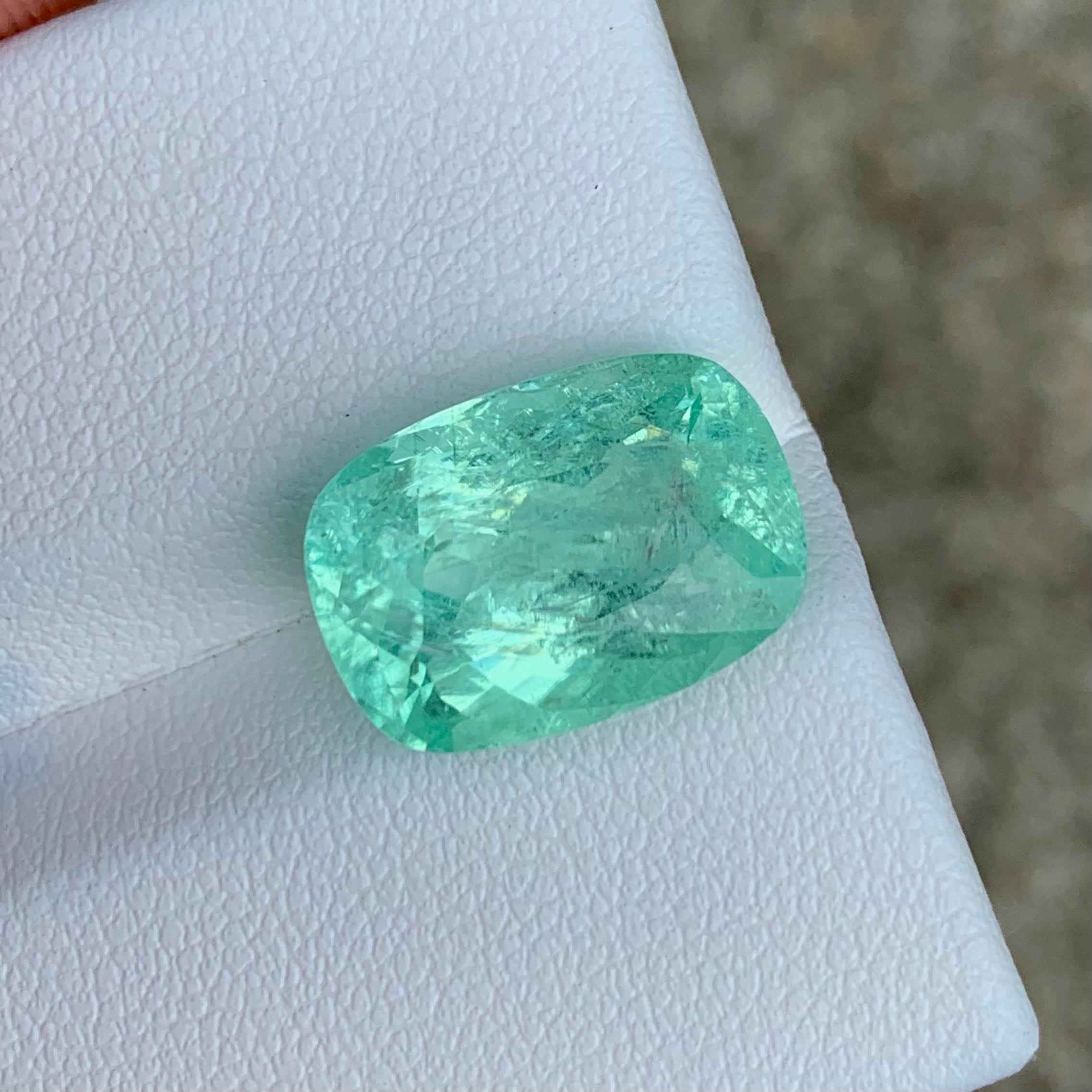 8.52ct AIGS Paraiba Tourmaline Cushion Cut
