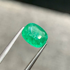  1.35ct Natural Zambian Emerald Cushion Cut