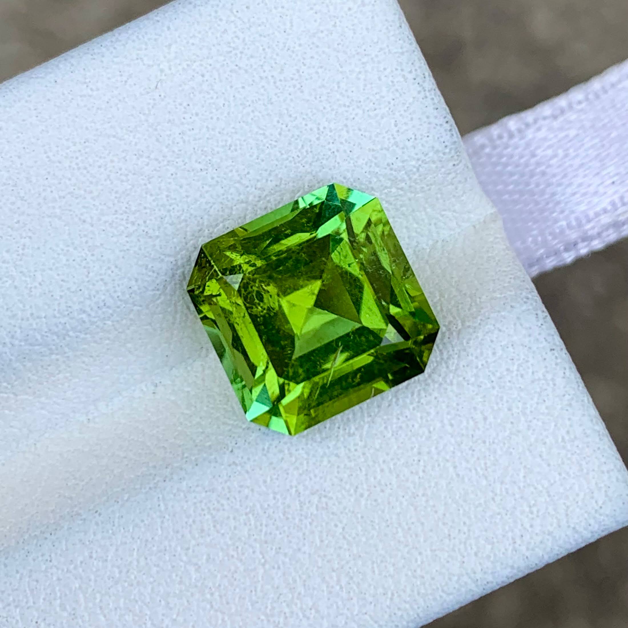 5.18 Ct Green Tourmaline Asscher Cut 