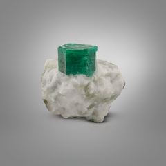 Deep Green Emerald Crystal On Matrix