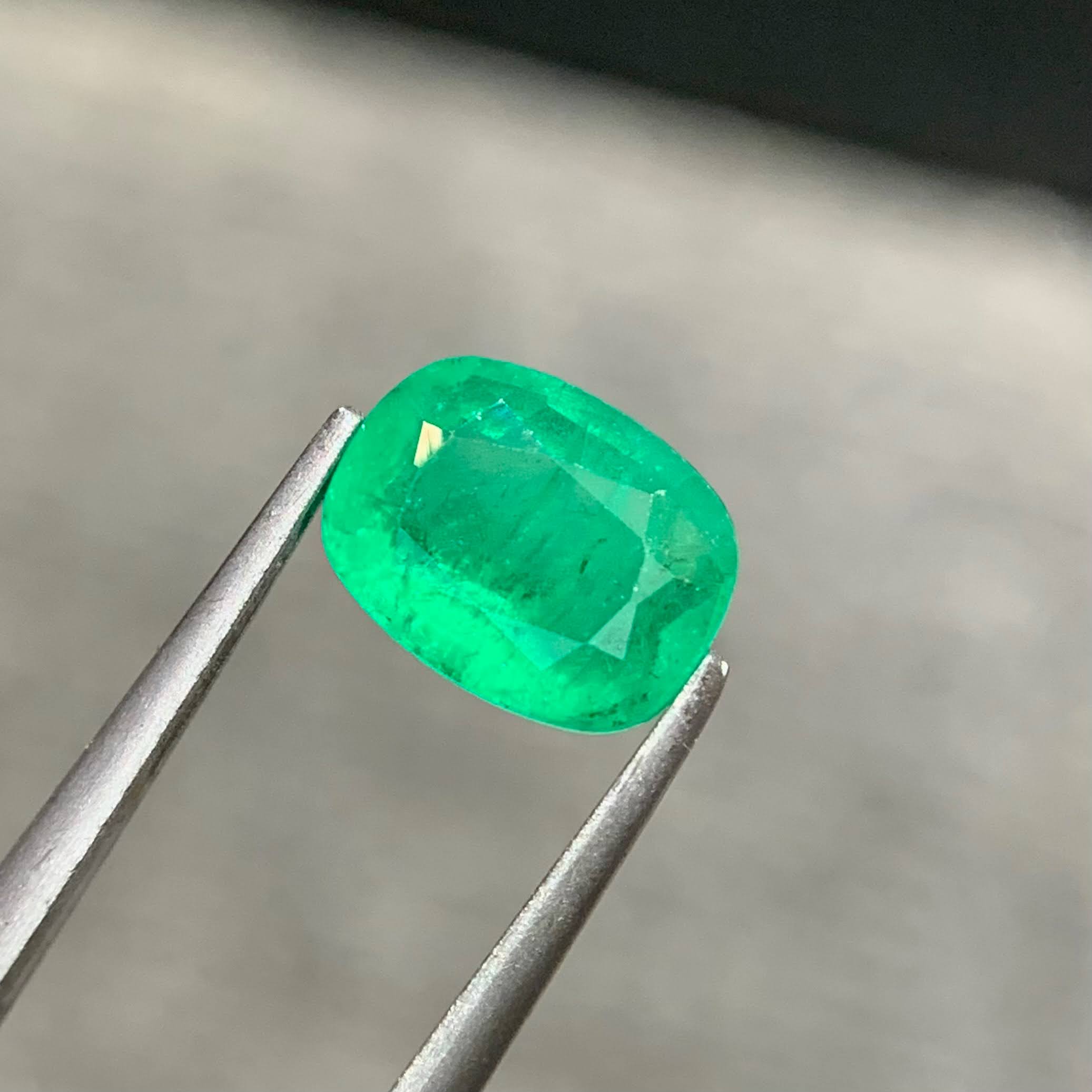  1.35ct Natural Zambian Emerald Cushion Cut