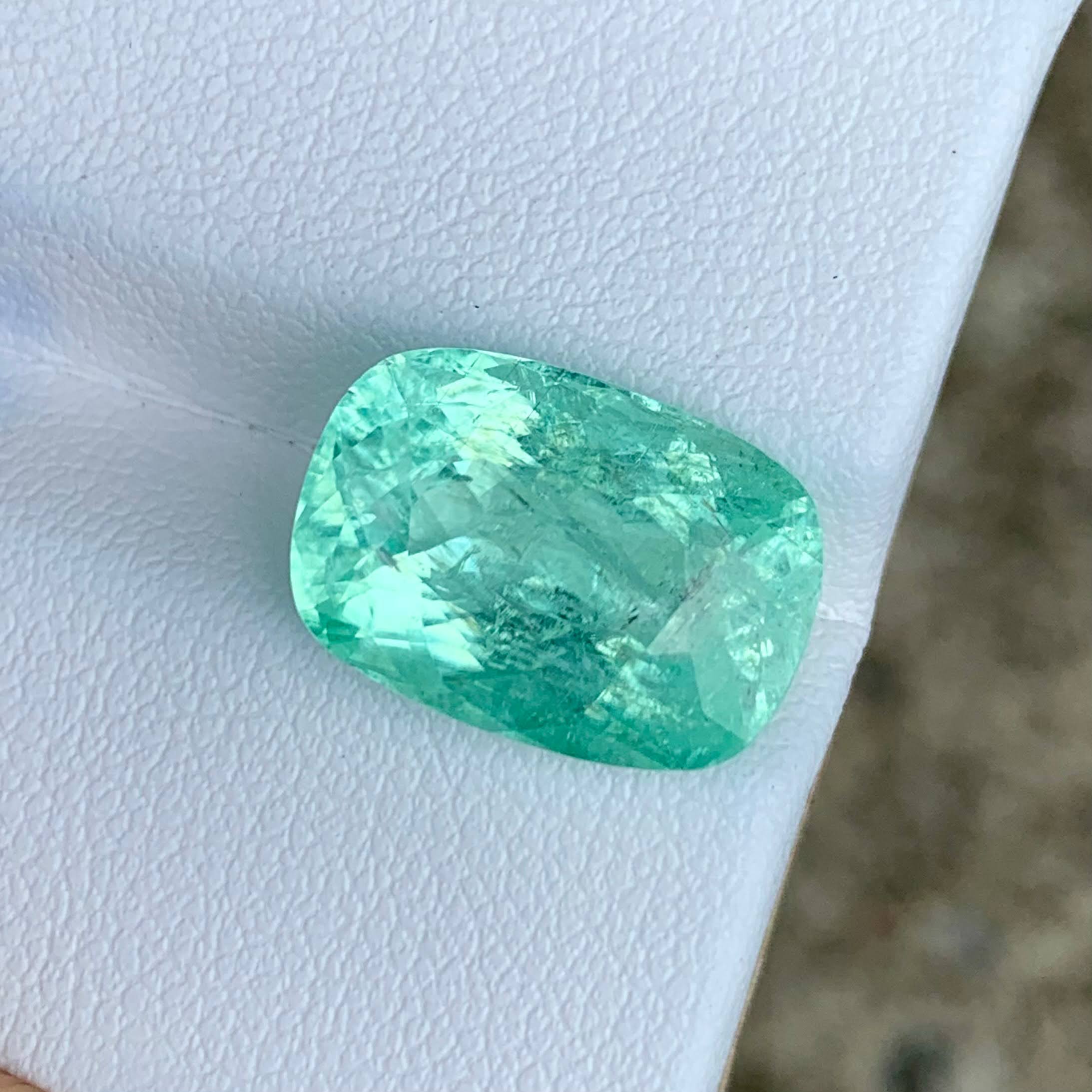 8.52ct AIGS Paraiba Tourmaline Cushion Cut