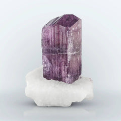 Purple Scapolite Crystal on Calcite