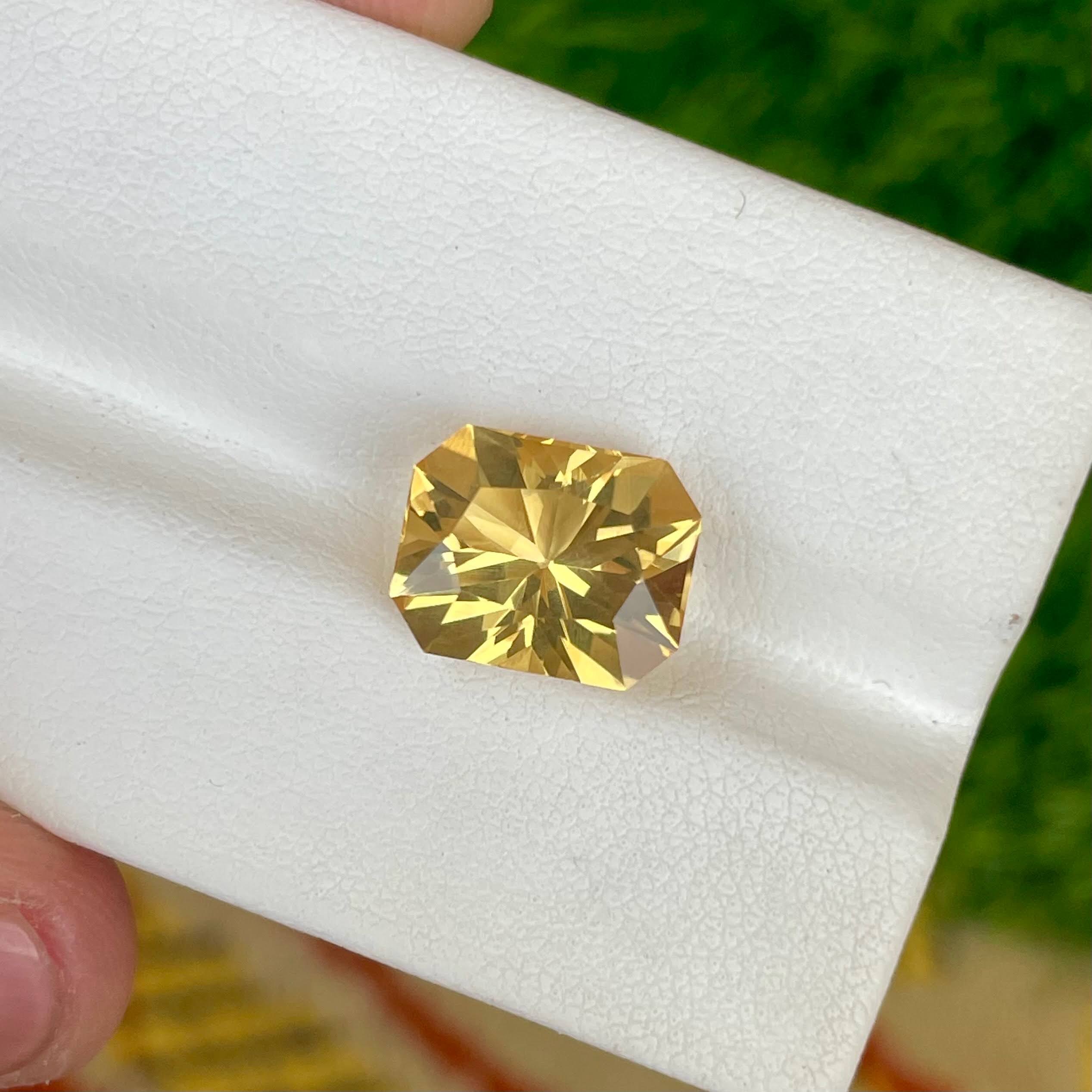 3.90 Carats Custom Precision Citrine
