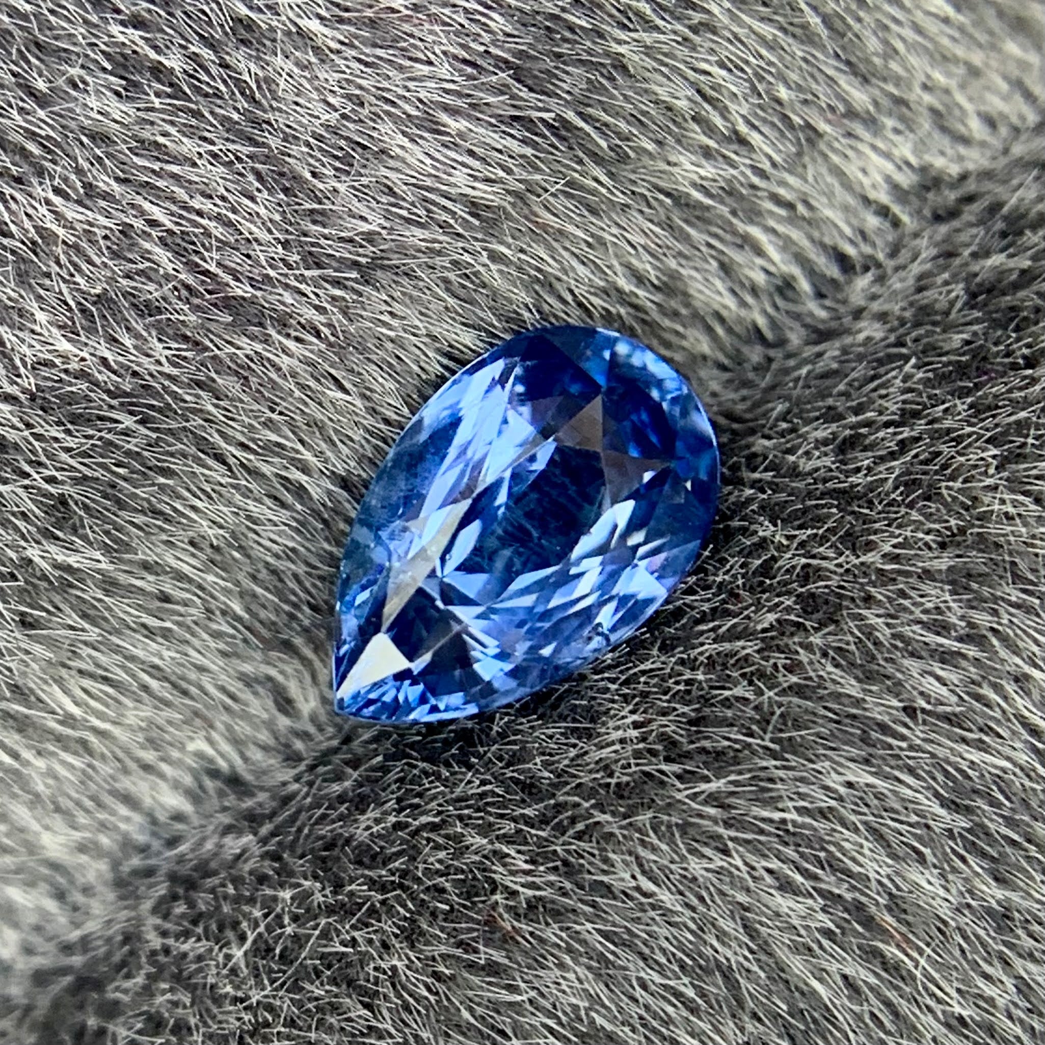 1.04 Ct Certified Cobalt Blue Spinel Pear