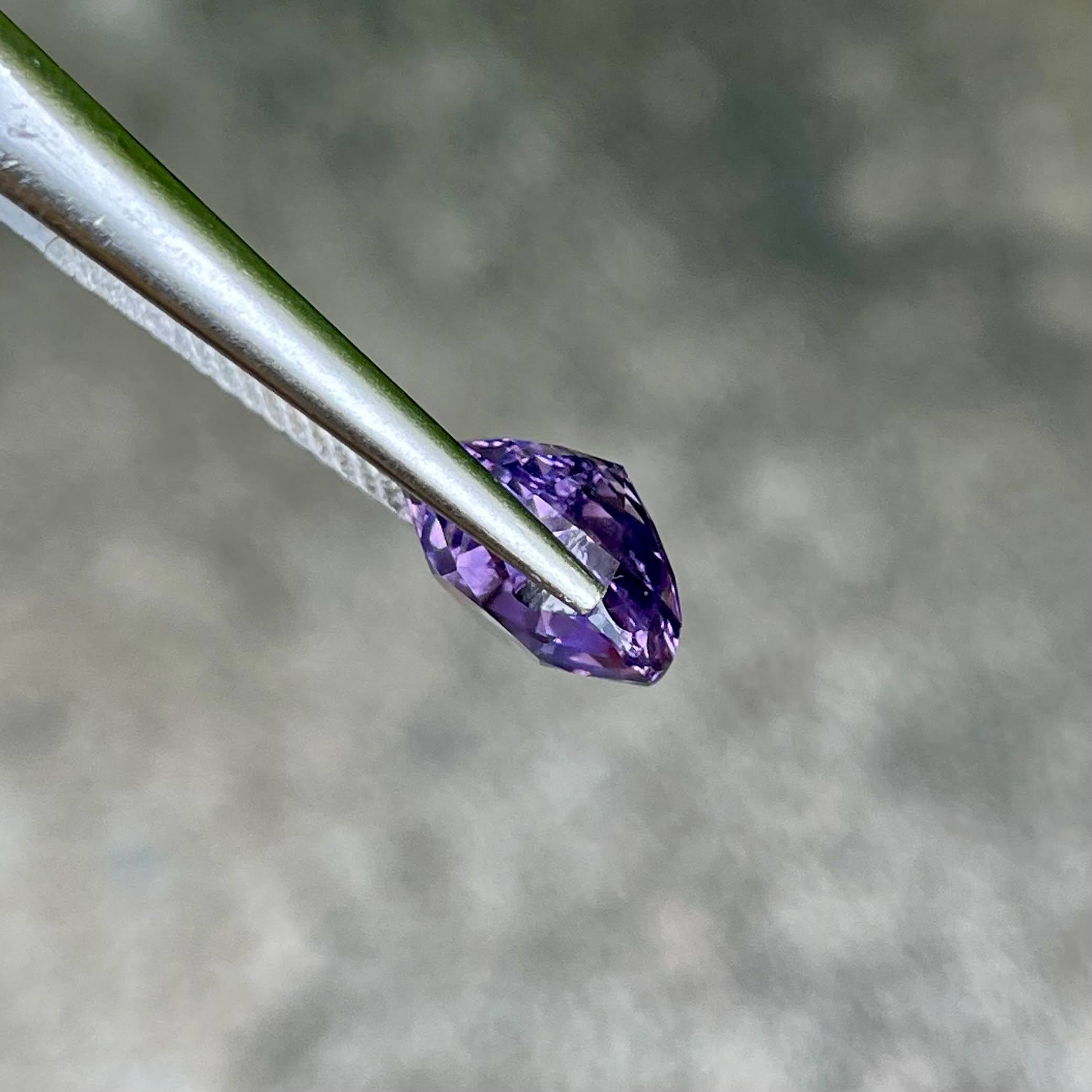 3.12 Carats Purple Spinel Stone Heart