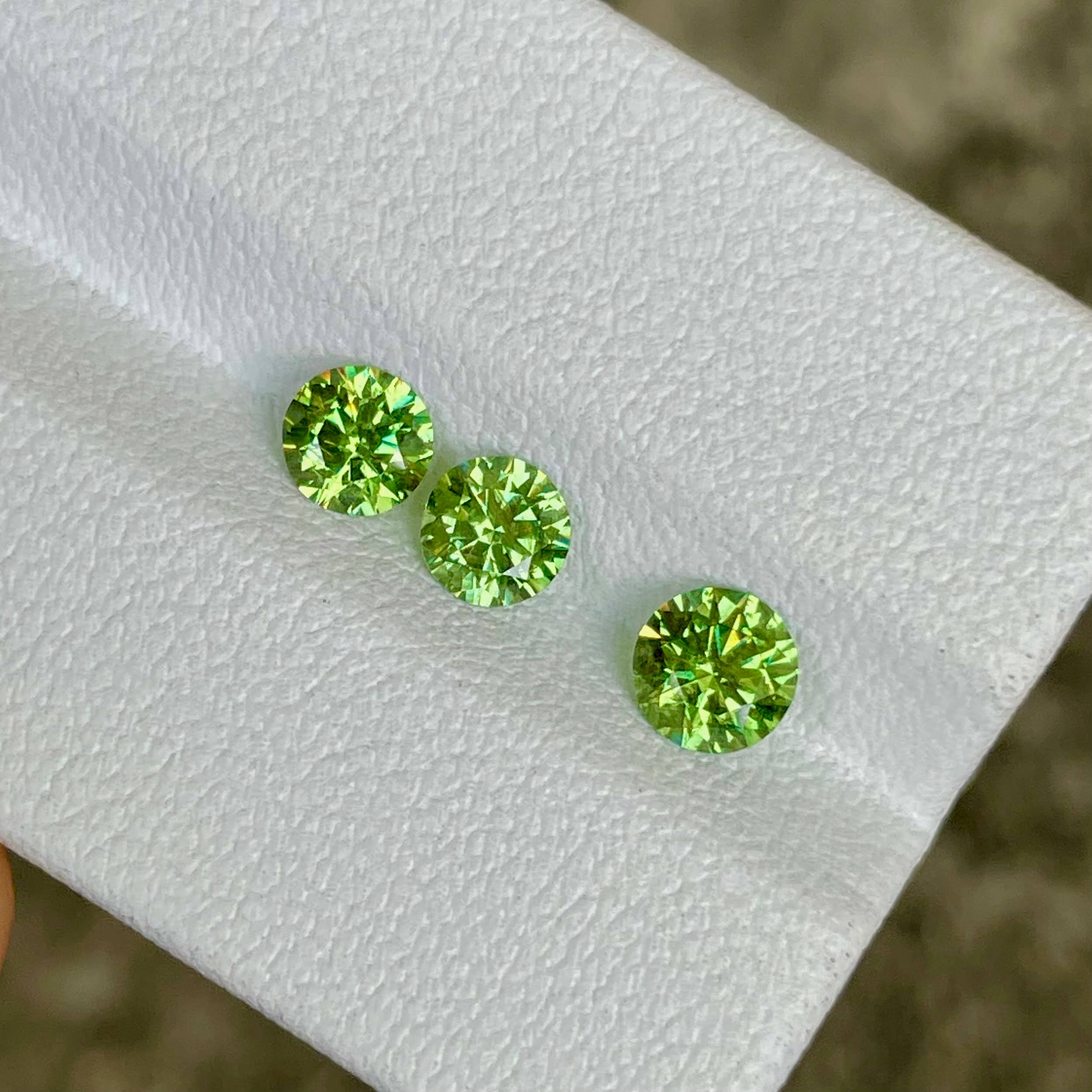 1.64 Carats Demantoid Garnet Set