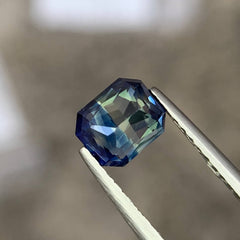 1.0ct Unheated Bi-Color Sapphire Radiant 