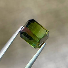 1.87 Ct Natural Bicolor Tourmaline Emerald Cut