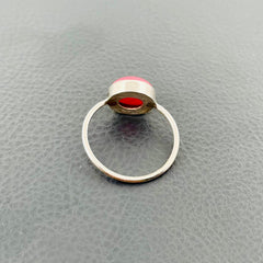 Handmade Rhodochrosite Silver Ring