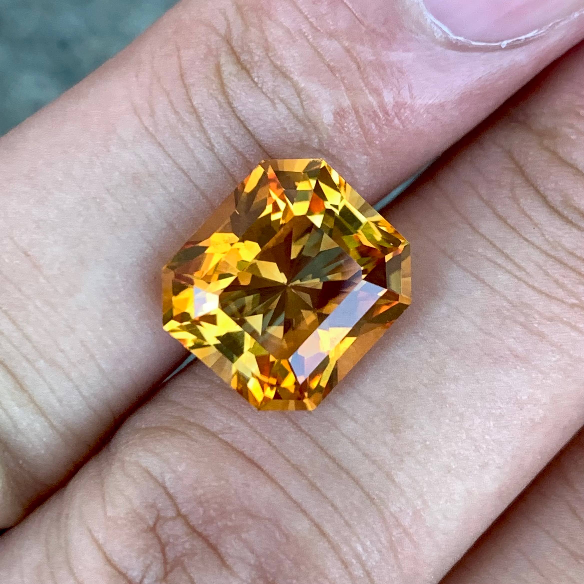 6-67ct-intense-orange-citrine-brazil-octagon-precision-cut