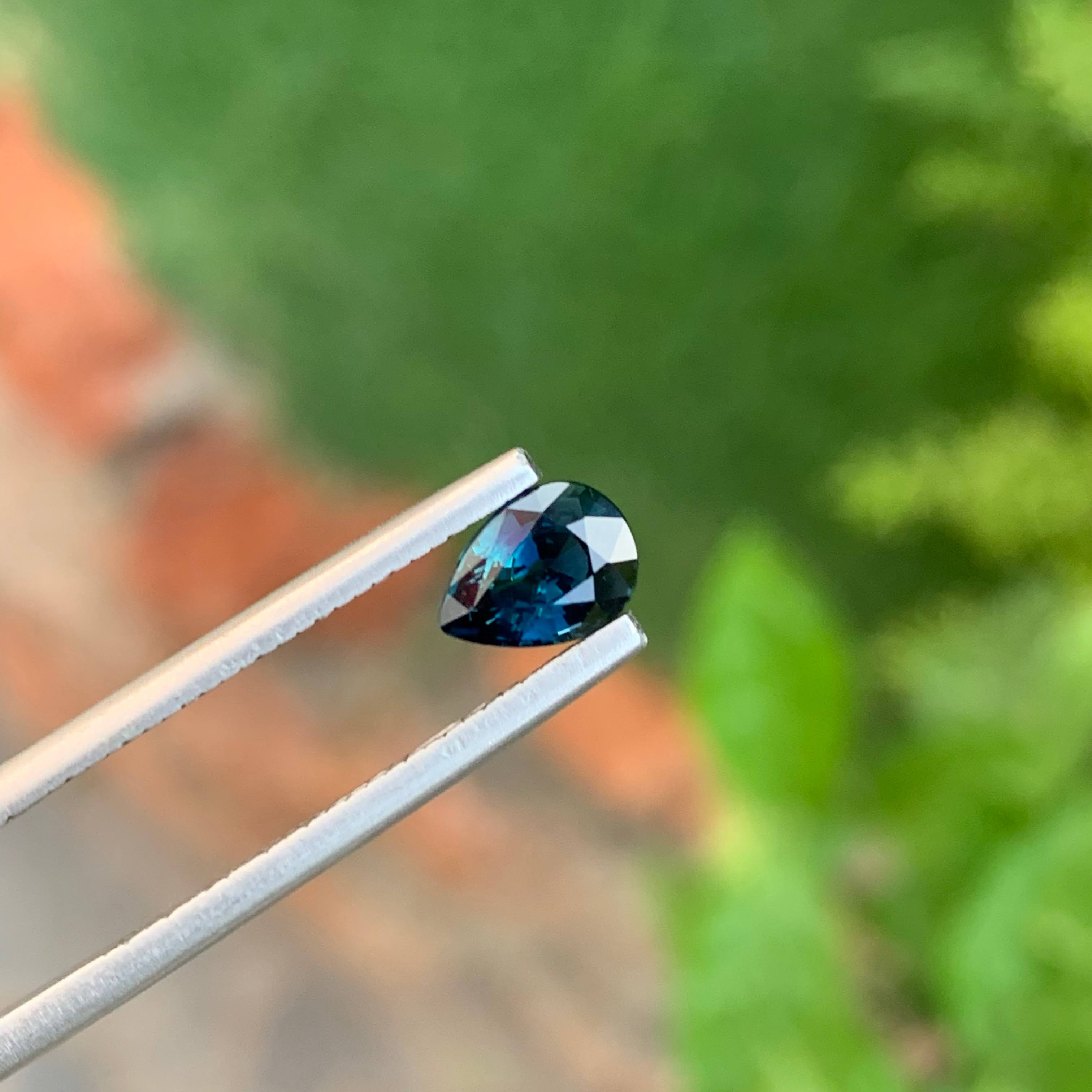 1.45 Carats Blue Sapphire Pear Cut Gem