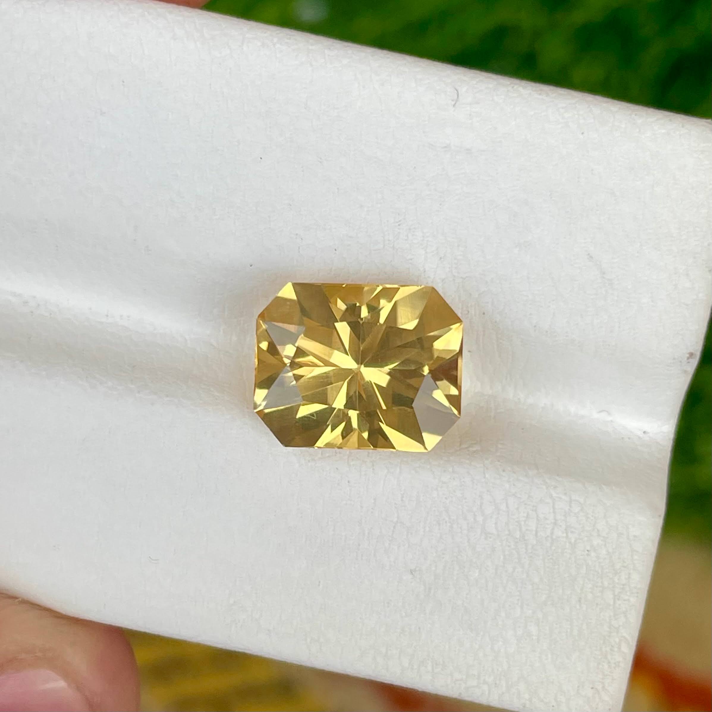 3.90 Carats Custom Precision Citrine